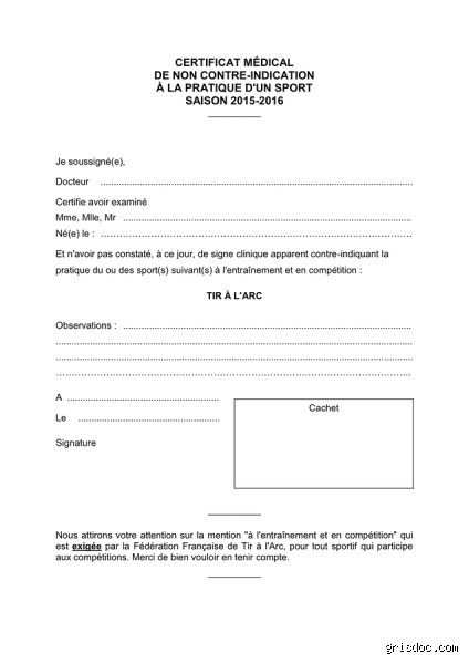 Qui peut faire un certificat de non contre-indication au sport ?