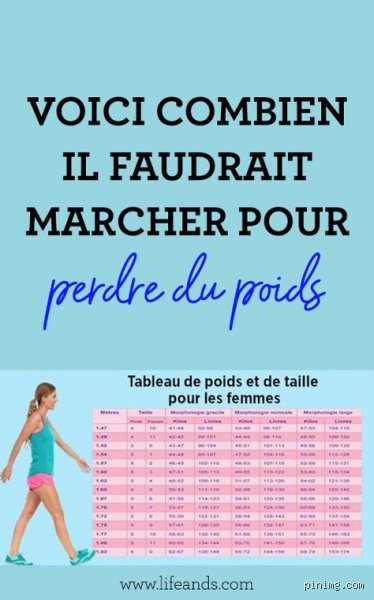 Combien de kilos vais-je perdre si je marche 1 km par jour ?