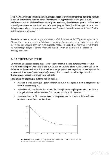 Comment déterminer l'heure de la mort ?