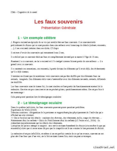 Comment savoir si un souvenir est vrai ou faux ?