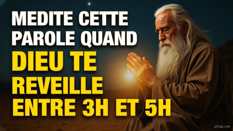 Pourquoi Dieu vous réveille-t-il entre 3h et 5h du matin ? Les secrets d'un rendez-vous spirituel nocturne