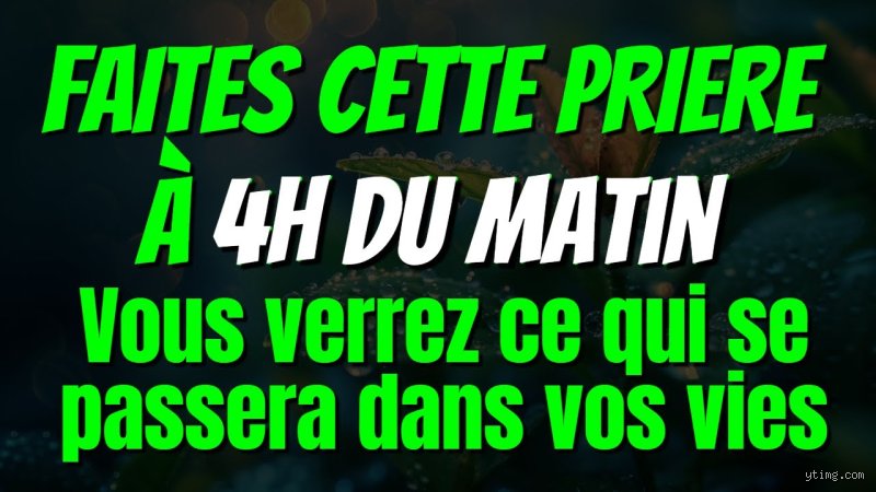 Quand Dieu vous réveille à 4h du matin ? Le sens caché derrière cette heure biblique et spirituelle