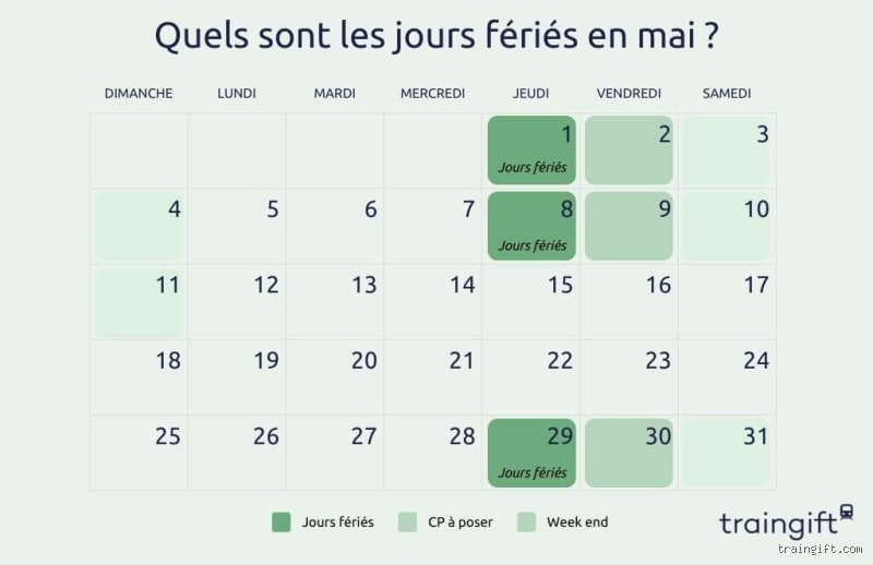 Quand sont les jours fériés en mai : Calendrier complet et détails pratiques