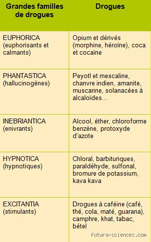 Quel type de drogue est considéré comme stimulant et comment ces substances verrouillent-elles notre système nerveux central ?