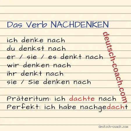 Ist Nachdenken ein Verb?
