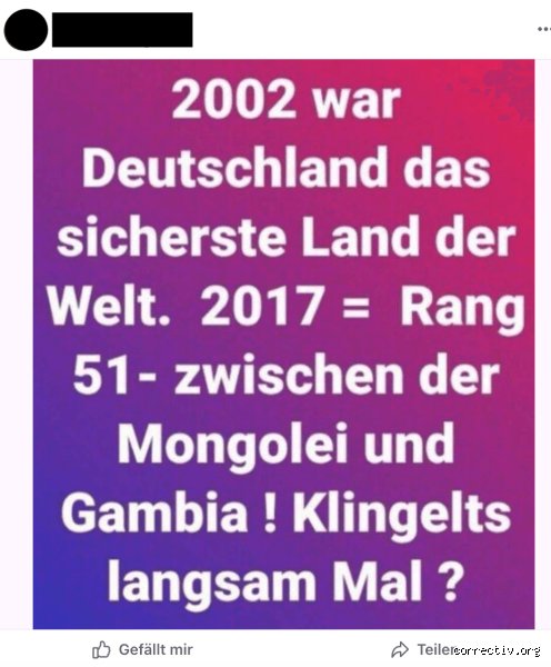 Wann war Deutschland das sicherste Land der Welt?