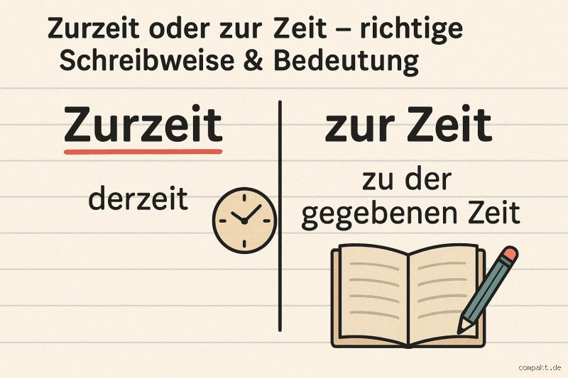 Wann benutze ich zurzeit und wann zur Zeit? Die feine, aber wichtige Unterscheidung