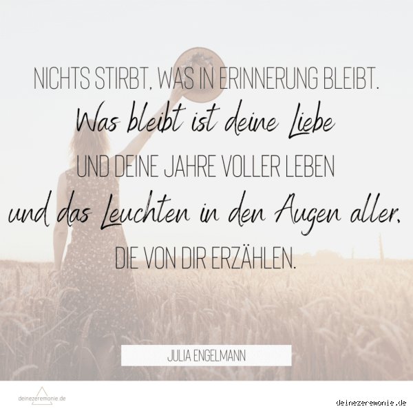 Was lieblich ist stirbt nie