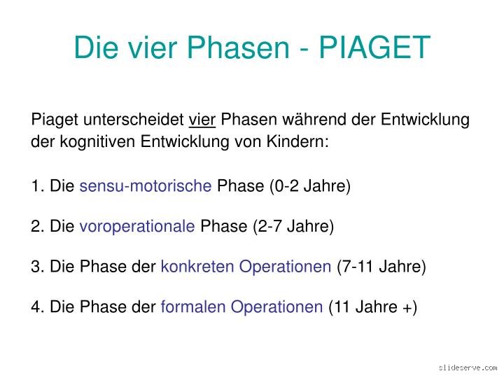 Die 4 Phasen der kognitiven Entwicklung nach Piaget: Ein Überblick