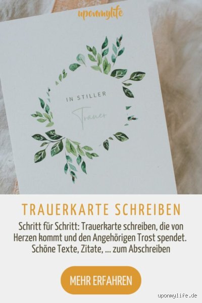Wie beschriftet man eine Trauerkarte?