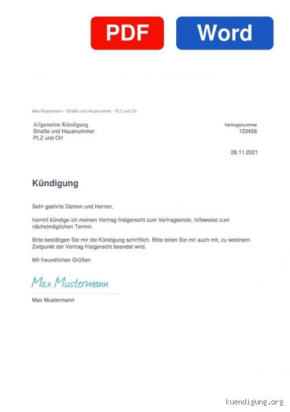 Wie sage ich, dass ich kündigen will?