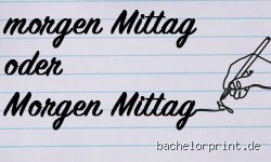 Wie schreibt man "morgen Mittag"? Alles, was du wissen musst