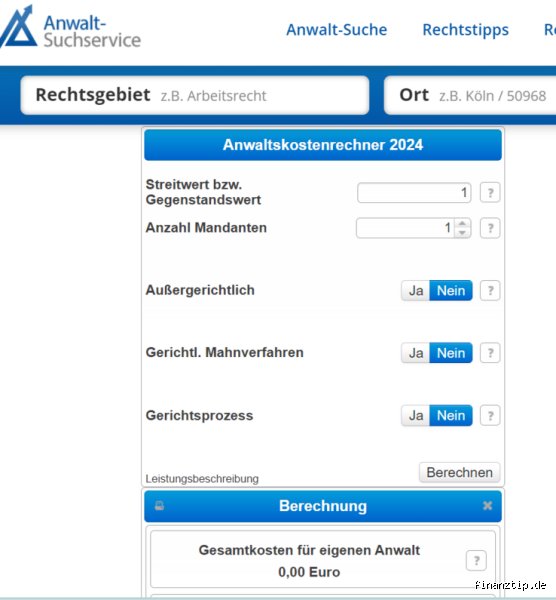 Wie viel kostet ein Schreiben vom Anwalt?