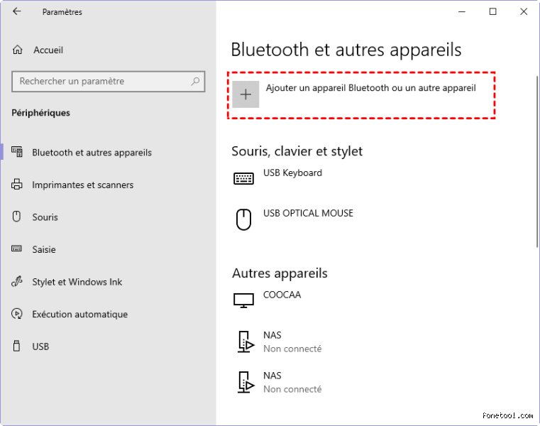 Où vont les photos envoyées par Bluetooth ?