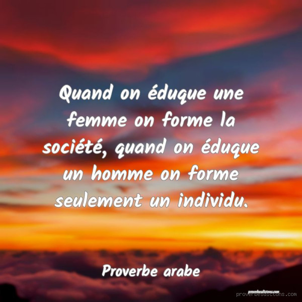 Quand on éduque une femme, c’est tout un monde qui change