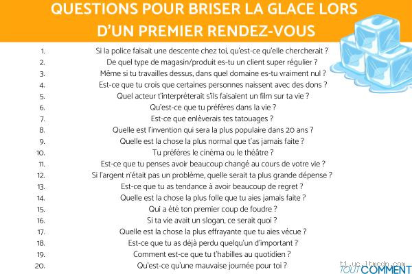 Quelle question poser au premier rendez-vous ? Brisez la glace avec style