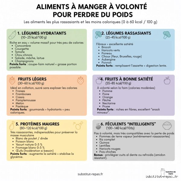 Quels aliments puis-je manger à volonté pour maigrir ?