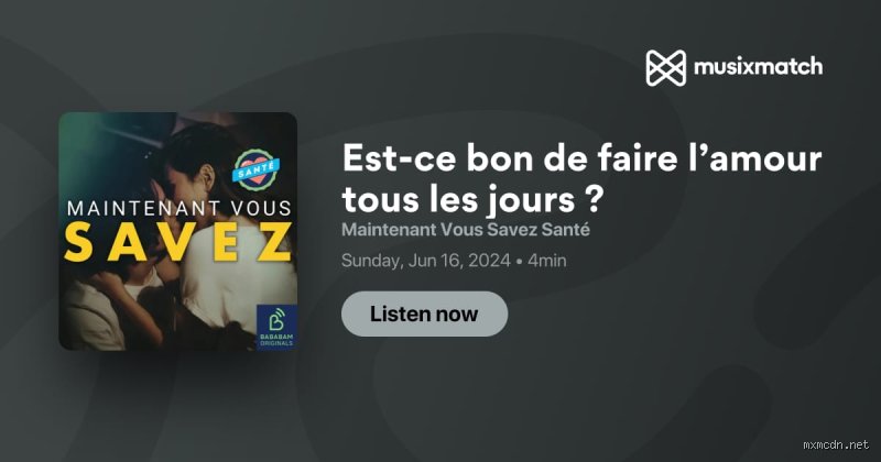 Est-il bon de faire l'amour tous les soirs ?