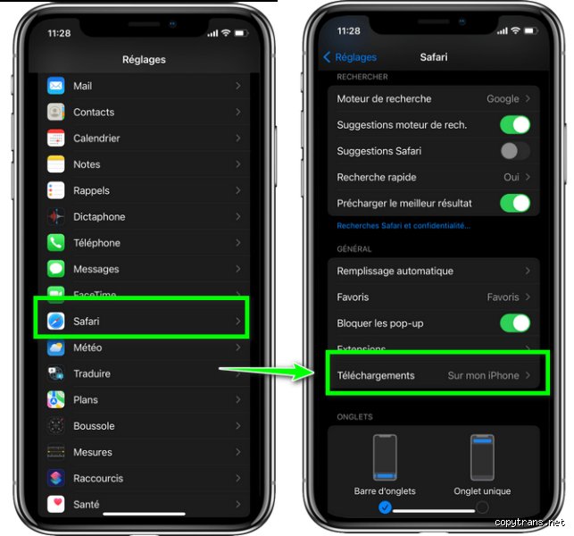 Où se trouve les Téléchargements sur iPhone ?