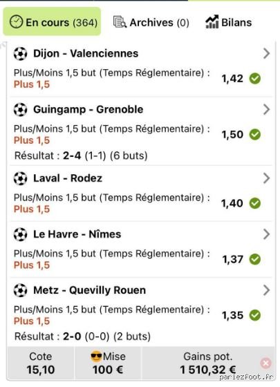 C'est quoi 1-5 buts ?