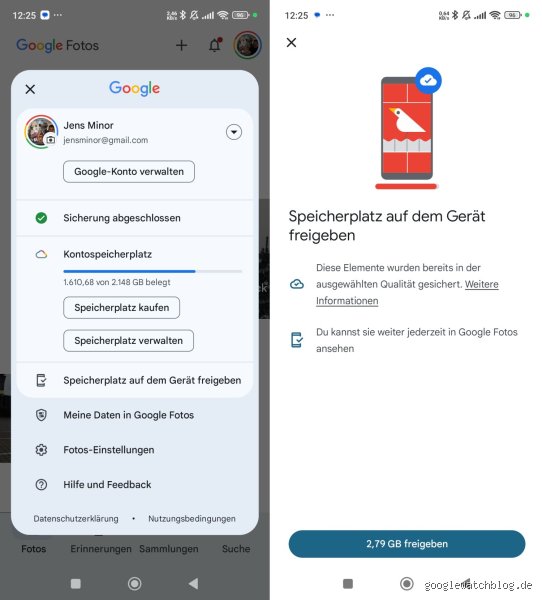 Wie kann ich bei Google Fotos Speicherplatz freimachen?