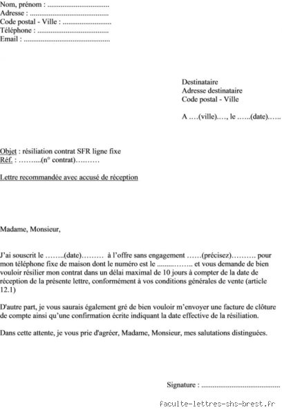 Comment résilier la ligne fixe ?