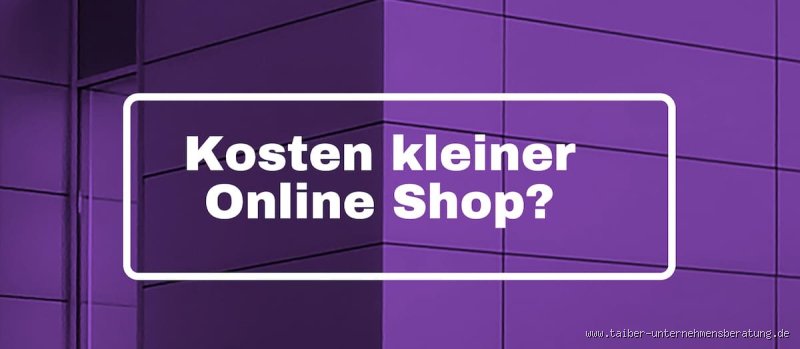 Kleiner Onlineshop, GROSSE Frage: Was kostet der Spaß wirklich?