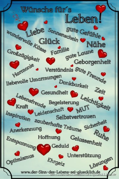 Was wünscht man fürs Leben?
