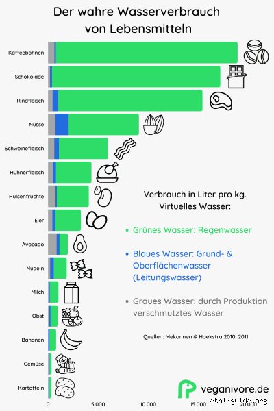 Wie viel Liter Wasser spart ein Veganer?