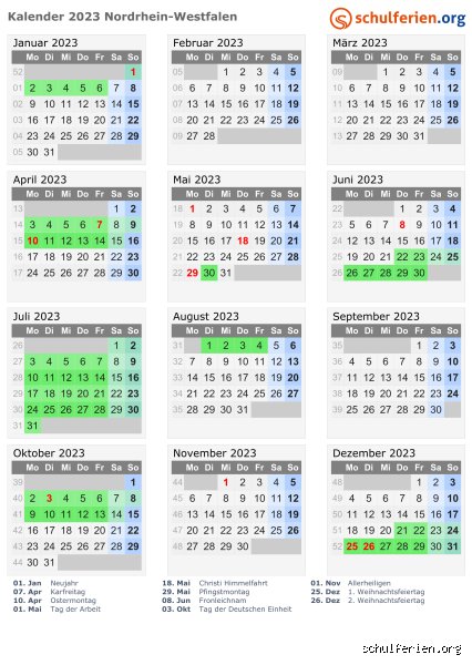 Wie viele Tage bis Sommerferien 2023 NRW?