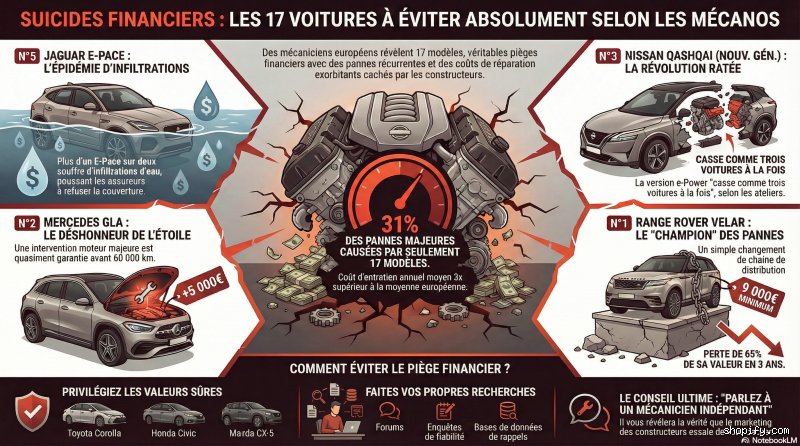 Quelles sont les pires voitures à acheter en 2026 ? Le guide sans langue de bois pour éviter les gouffres financiers