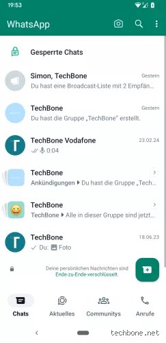 Wo befinden sich gesperrte Chats bei WhatsApp?